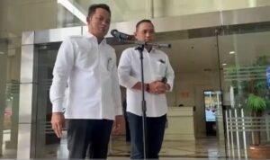 Gubernur dan Wakil Gubernur Kaltim terpilih, Rudy Mas'ud dan Seno Aji ikuti gladi bersih pelantikan kepala daerah di Istana Negara, Kamis (19/2/2025). (Dok ADPIM Pemprov Kaltim)