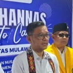 Gubernur Lemhannas RI, Ace Hasan Syadzily dalam Rangka Kuliah Umum Lemhannas Goes To Campus Universitas Mulawarman, GOR 27 September, Samarinda. Selasa(22/09/2026)
