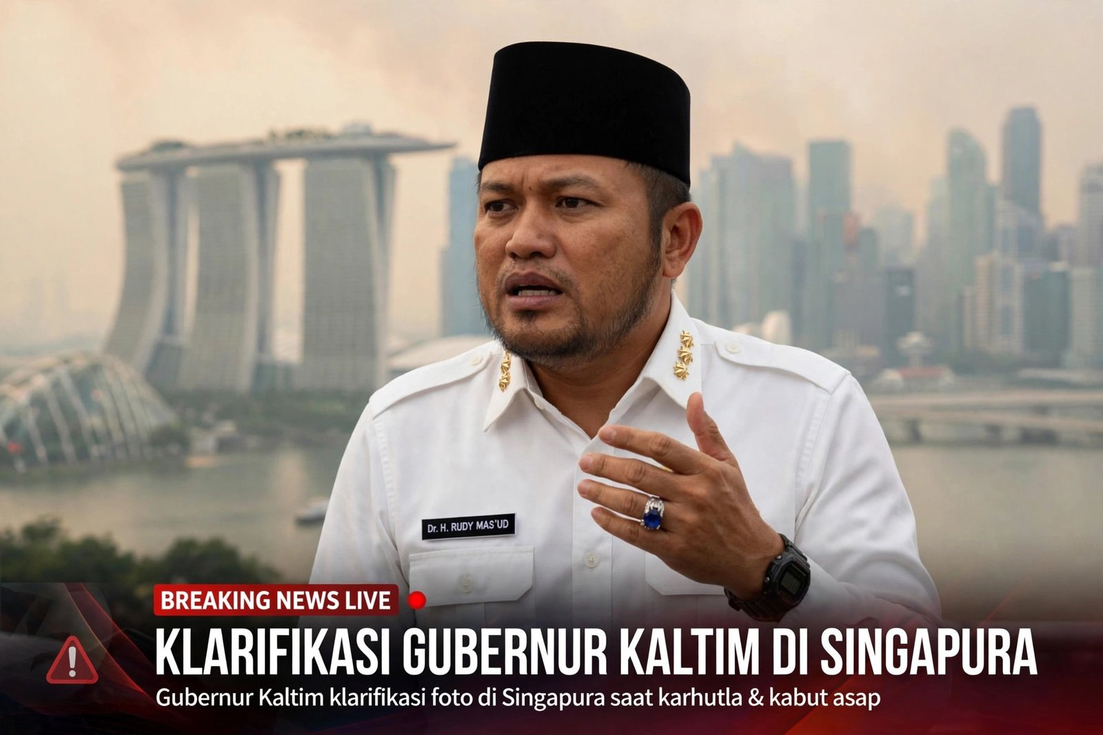 Ilustrasi Klarifikasi Lengkap Gubernur Kaltim Rudy Mas'ud Soal Foto di Singapura di Tengah Karhutla