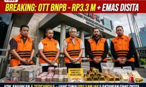 Ilustrasi KPK Sita Rp3,3 Miliar dan Emas dalam OTT BNPB