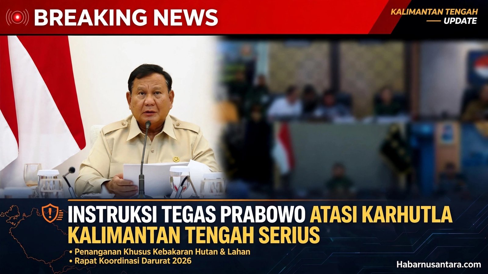 Instruksi Tegas Prabowo Atasi Karhutla Kalimantan Tengah Serius