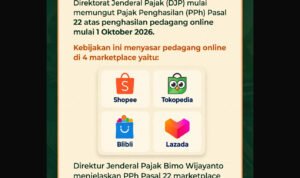 Pedagang Online di Shopee, Tokopedia, Blibli, Lazada Kena PPh 22 Mulai 1 Oktober 2026
