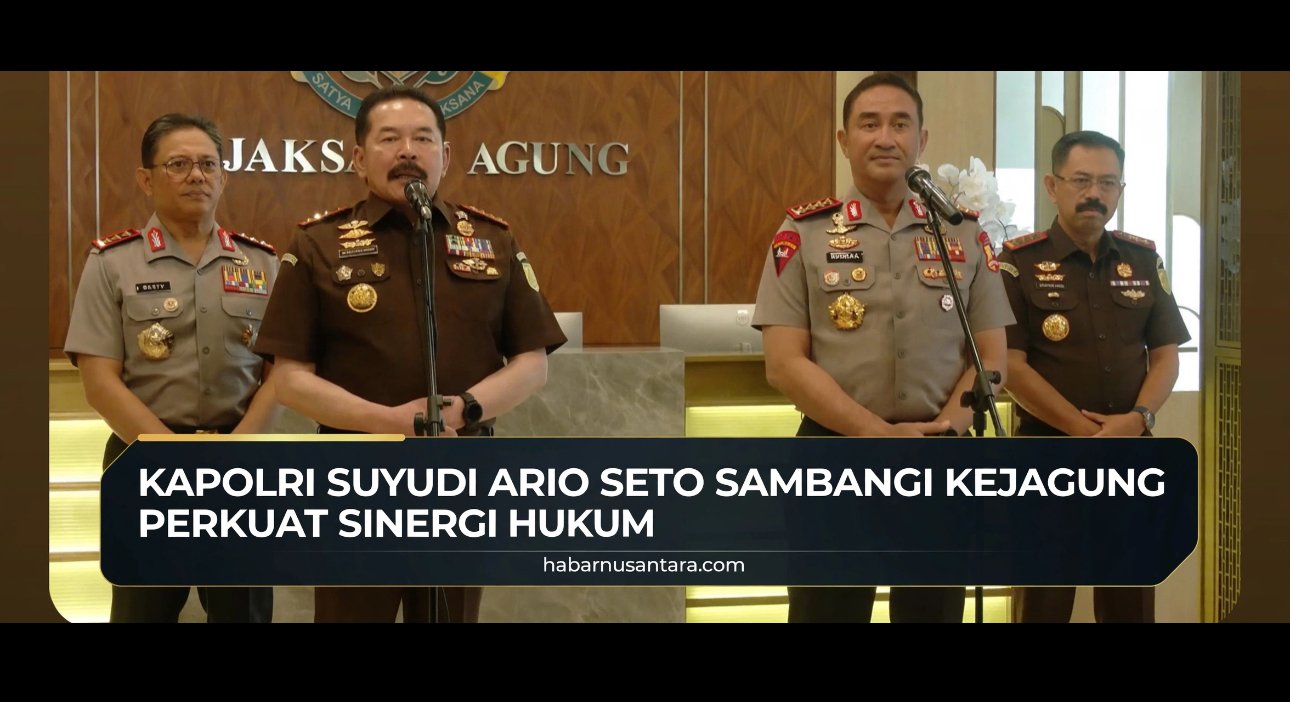 Kapolri Suyudi Ario Seto Sambangi Kejagung Perkuat Sinergi Hukum